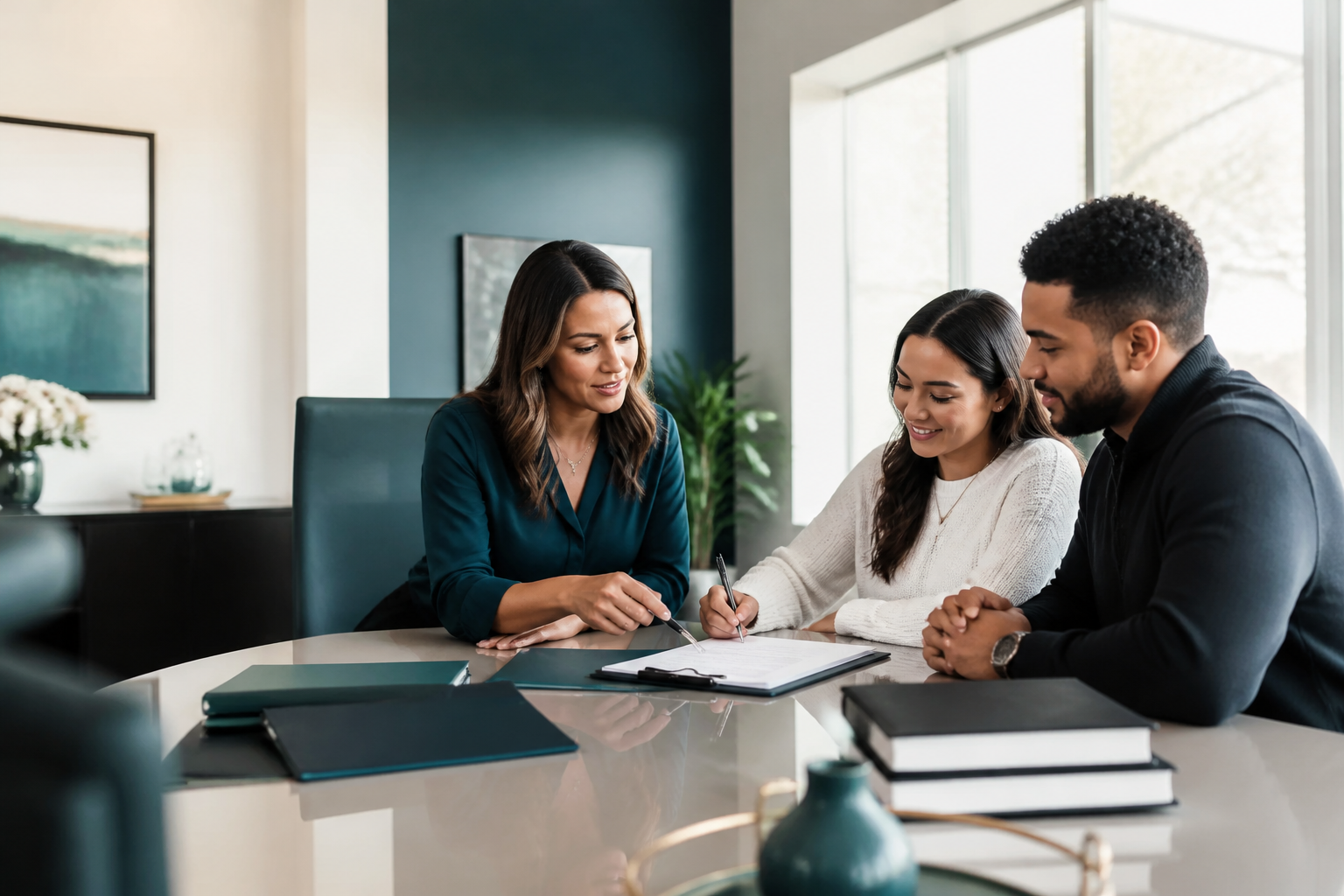 Professional witness coordination during a document signing appointment
